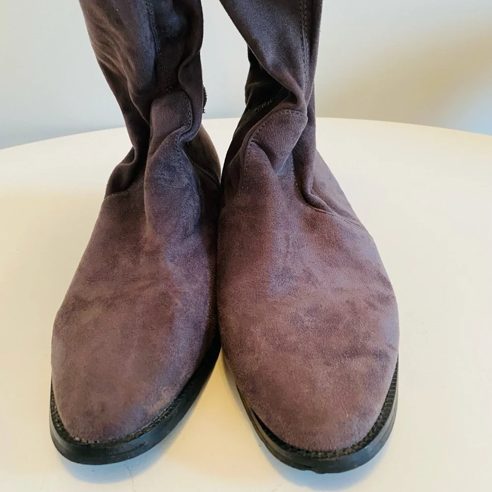 Catherine Malandrino Perse Size 9 Pearl Accent Heel Over The Knee Boots